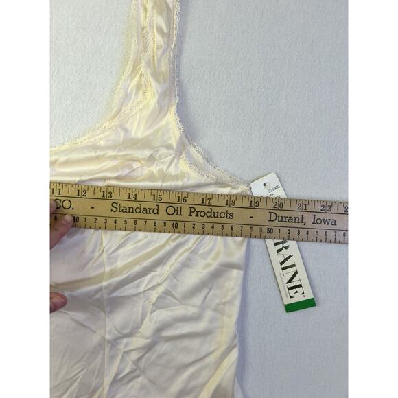 Lorraine Ivory Satin Nylon Slip Sz 42 USA Vintage Lingerie Soft Glam Coquette - Picture 4 of 7